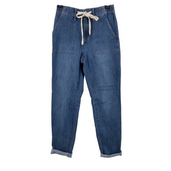 Judy Blue Denim - Judy Blue Jeans Womens 1/25 Blue High Waisted Rise Pull On Jogger Elastic Waist